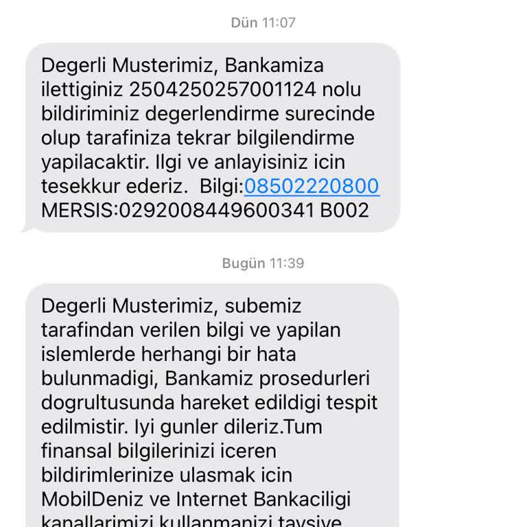 Denizbank Şubesinde Kaybolan Kimlik Ve Maddi Zarar Mağduriyeti