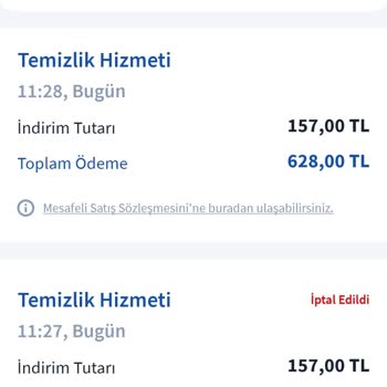 Opet Satın Aldığım Temizlik Paketi Uygulamada Görünmüyor