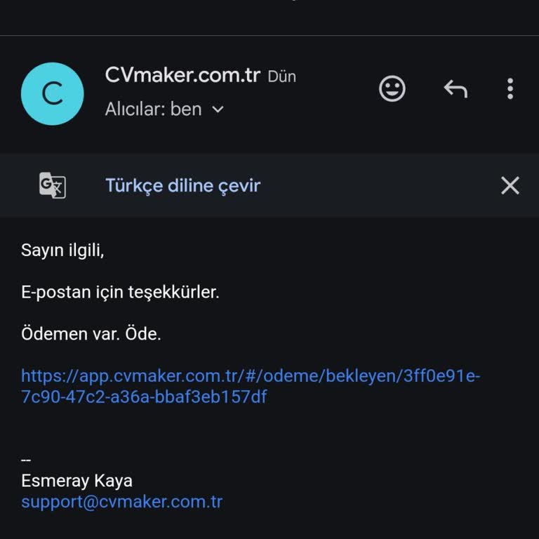 CV Maker İzinsiz Para Çekti İade Yapılmıyor Ve İletişime Geçilmiyor