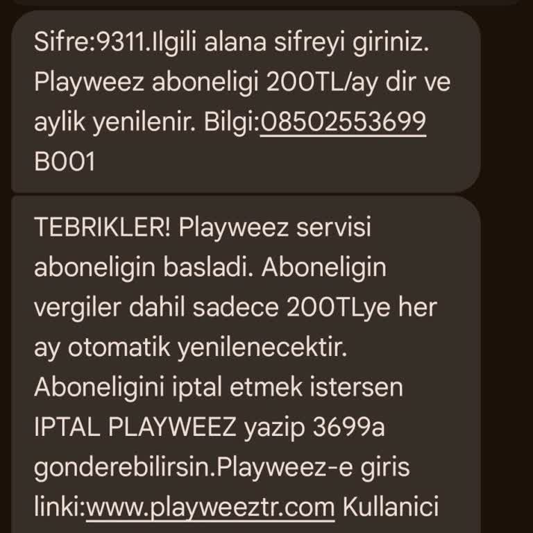 İzinsiz Playweez Aboneliği Ve Haksız Ücretlendirme
