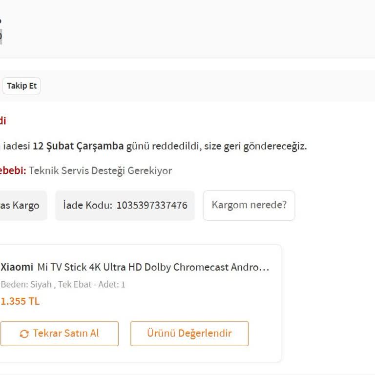 Arızalı Ürün İçin Değişim Yapılmadı, Müşteri Memnuniyeti Sağlanmadı