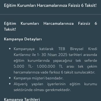 Bonus Platinum Kart Eğitim Kampanyası Taksit Sorunu
