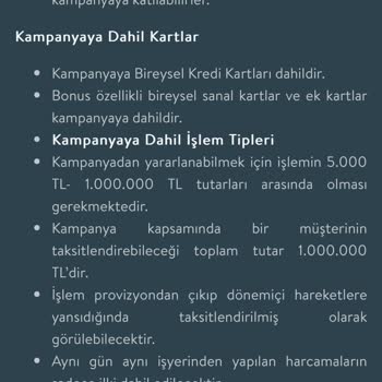 Bonus Platinum Kart Eğitim Kampanyası Taksit Sorunu