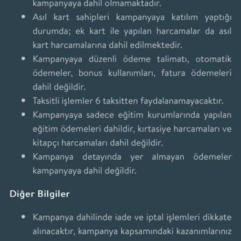 Bonus Platinum Kart Eğitim Kampanyası Taksit Sorunu