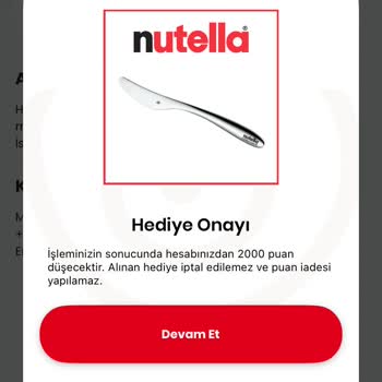 Nutella Uygulamasında Hediye Bıçağı İçin Yaşanan Mağduriyet