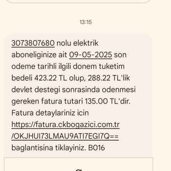 Aynı Ayda Üç Ayrı Tüketim Bedeli Faturası Kesilmesi Mağduriyeti