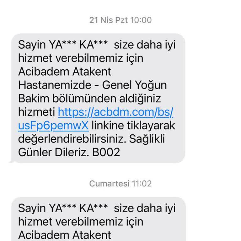 Acıbadem Hastanesi Vefat Eden Hastaya Anket Mesajı Gönderilmesiyle Yaşanan Hassasiyet Eksikliği