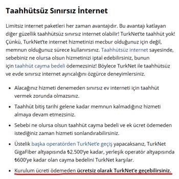 TurkNet Ücretsiz Denilen Kurulum İçin Ücret Talep Edilmesi ve Destek Alamamak
