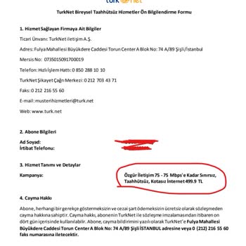 TurkNet Ücretsiz Denilen Kurulum İçin Ücret Talep Edilmesi ve Destek Alamamak