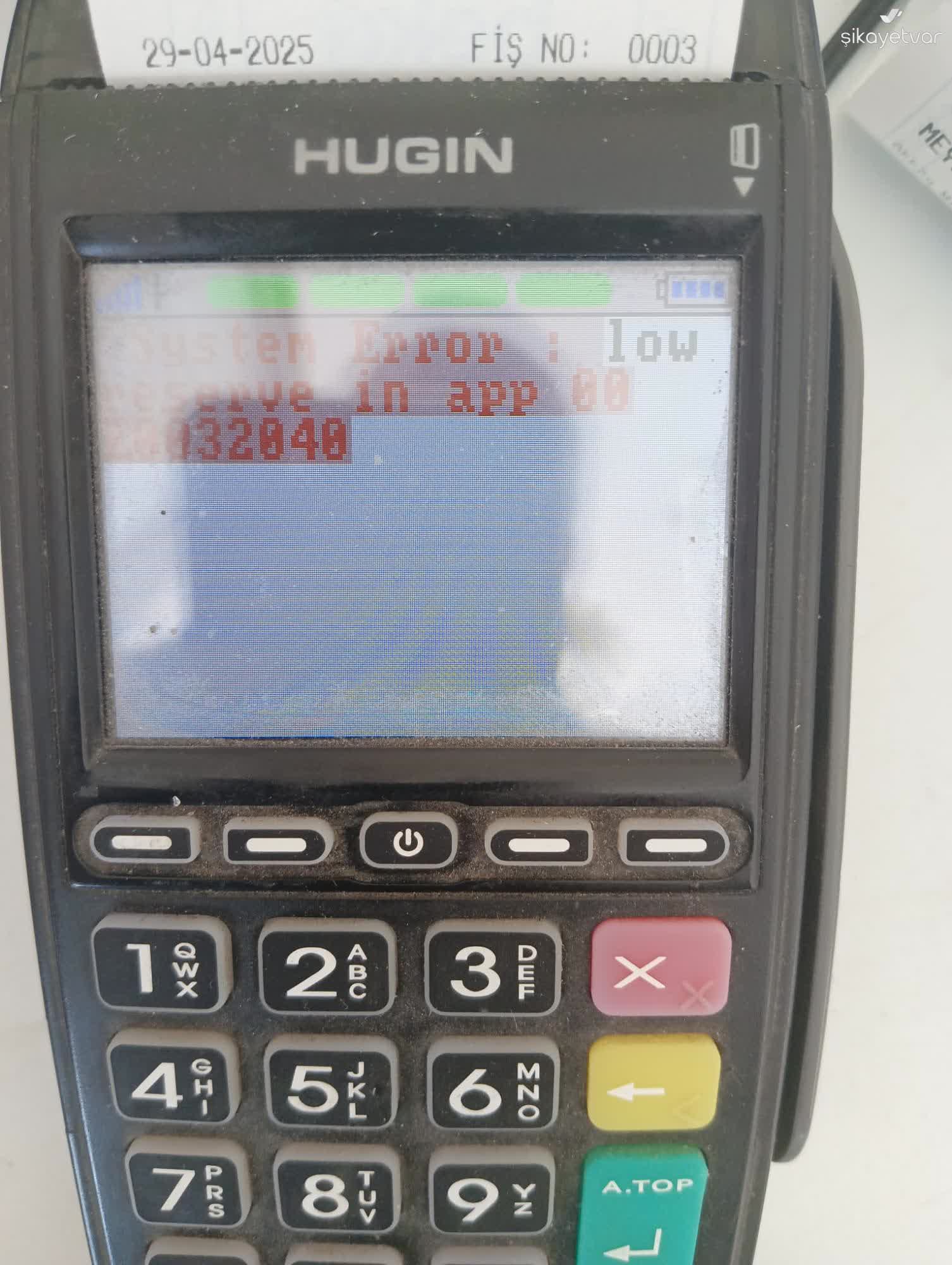 Hugin Ödeme Sistemleri Hugin T300 Yazar Kasa Pos Sürekli Arızalanıyor ...