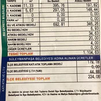 Su Sayacı Geç Okunduğu İçin Fazla Fatura Ödemek İstemiyorum
