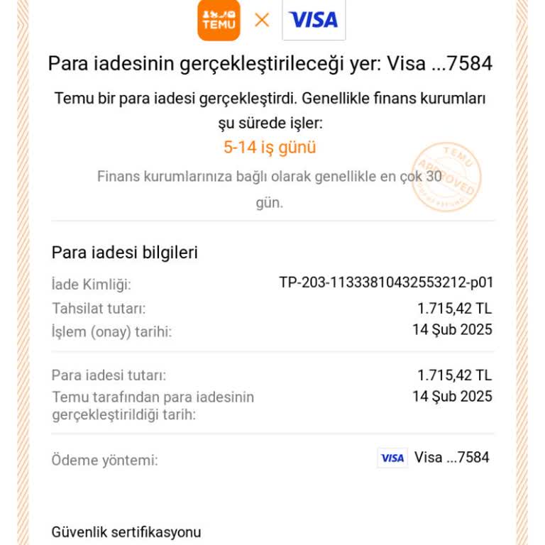 Temu'dan Yapılan Alışverişte Para İadesi 76 Gündür Yapılmıyor