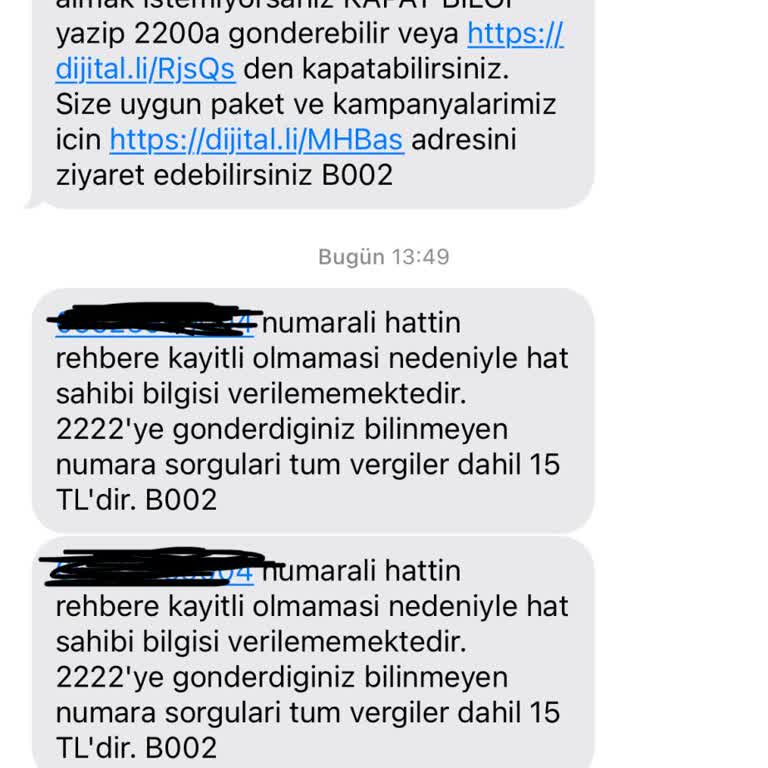 Numara Sorgulama Servisinde Hatalı İşlem Ve Haksız Ücretlendirme