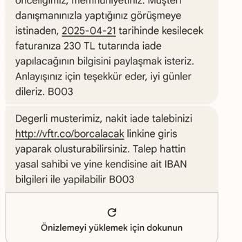 Fazla Fatura Ücreti İadesi Yapılmadı, Mağdur Edildim