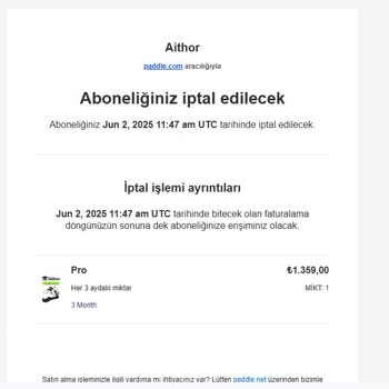 Aithor com verweigert Rückerstattung trotz sofortiger Kündigung