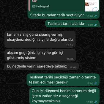 Seçilen Teslimat Tarihine Rağmen Ürün Teslim Edilmedi