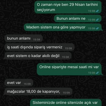 Seçilen Teslimat Tarihine Rağmen Ürün Teslim Edilmedi