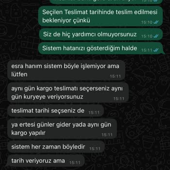Seçilen Teslimat Tarihine Rağmen Ürün Teslim Edilmedi