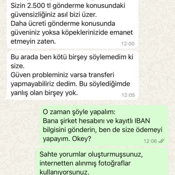Şirket Görünümlü Patijet Transfer'den Güvensiz Para Talebi