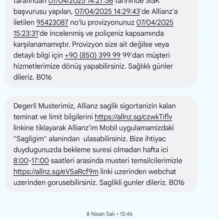 Allianz Sağlık Sigortası Onay Reddiyle Yaşanan Mağduriyet Ve Güvence İhlali