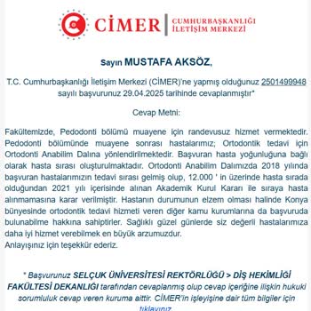 Diş Hekimliği Fakültelerinde Randevu Sorunu Ve Yetersiz Yönetici Yaklaşımı