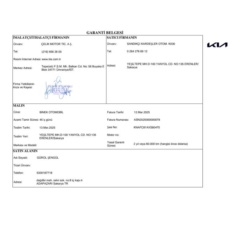 Kia Ev3 Aracım Isıtıcı Arızası Nedeniyle 36 Gündür Serviste Bekliyor