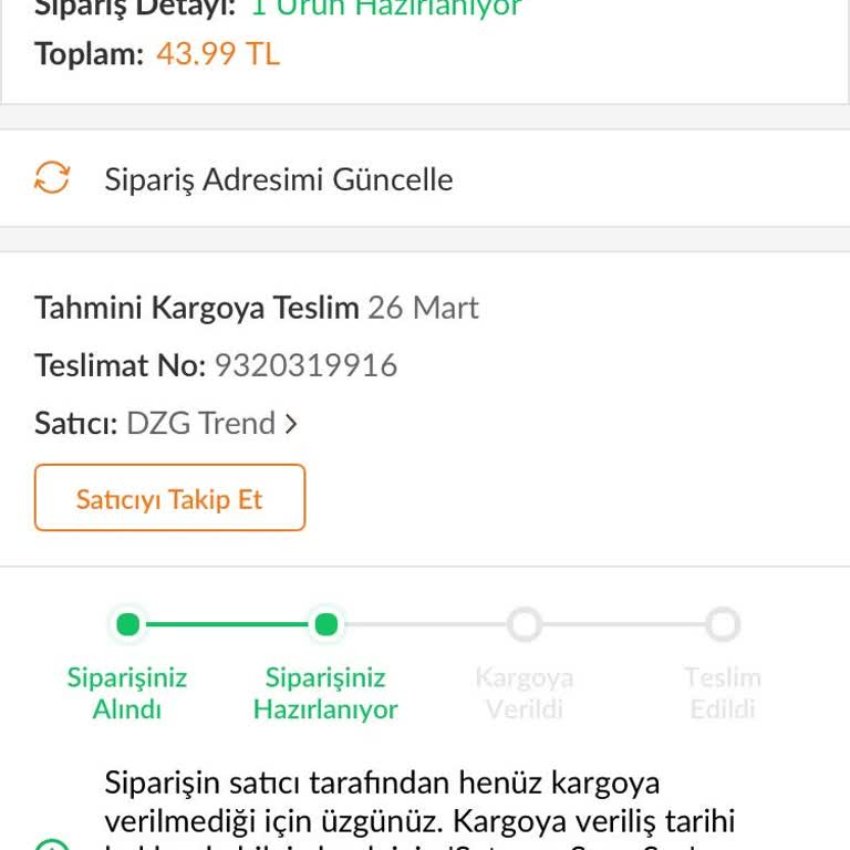 39 Gündür Gönderilmeyen Siparişe Yanıt Alamıyorum