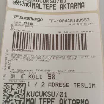 Sipariş Edilen Ürünlerin Teslimat Ve Hasar Sorunları