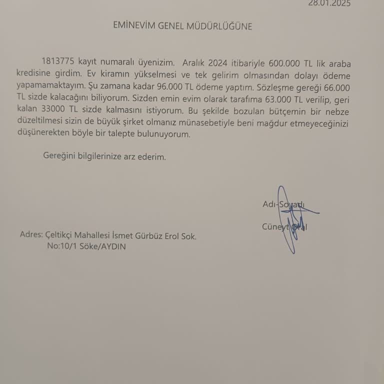 Eminevimden Yatırdığım Paranın İadesi İçin Dönüş Alamıyorum