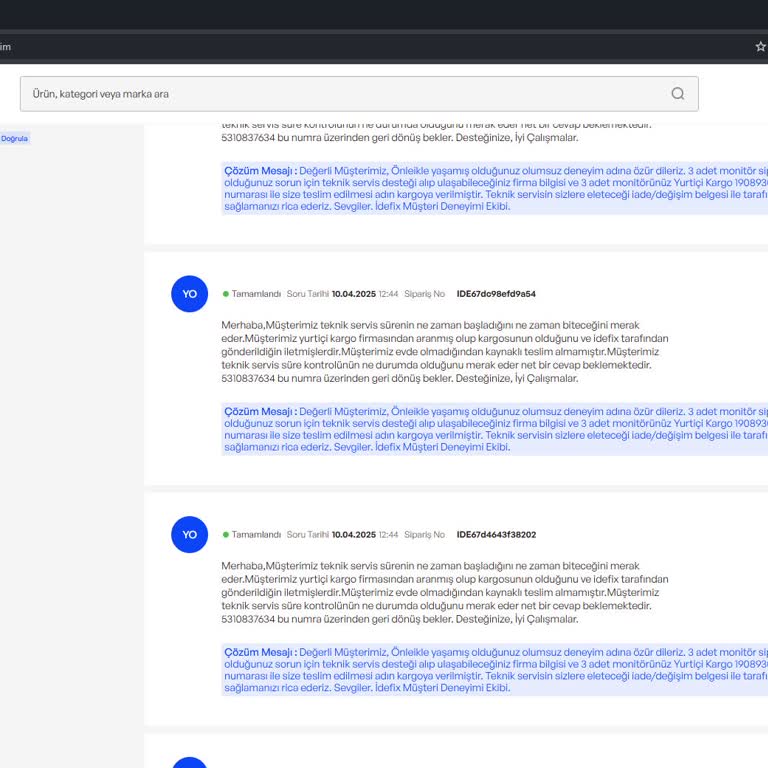 Kusurlu Monitörler Ve İade Sürecinde Yaşanan Sorunlar