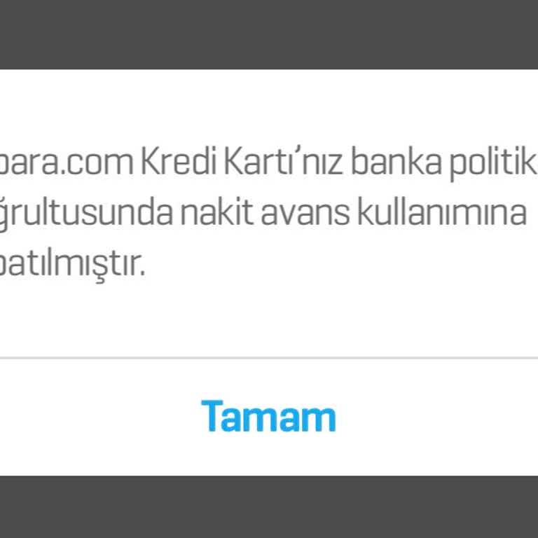 Nakit Avans İşlemi Haftalardır Kullanılamıyor, Acil Çözüm Bekliyorum