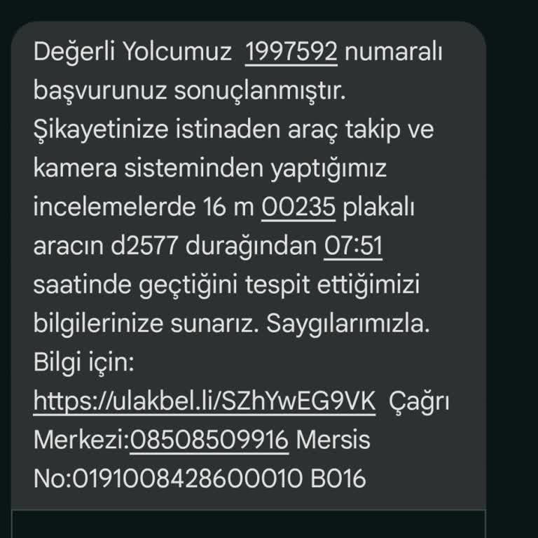 B25 Otobüsünün İlk Durağı Atlaması Ve Şikayetin Dikkate Alınmaması