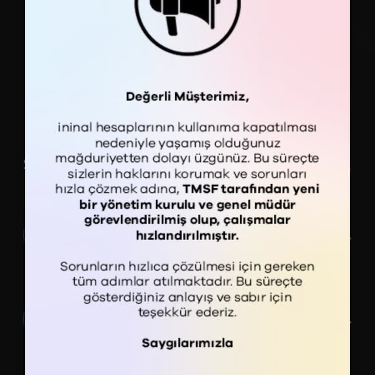 İninal'de Kapanan Hesap, Kaybolan Para: Müşteri Hizmetleri Cevapsız