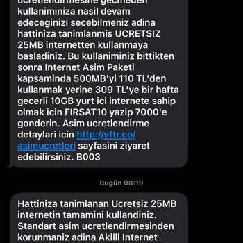 Onayım Olmadan Ek İnternet Paketi Yüklendi Ve İade Edilmedi