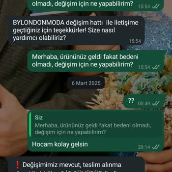 Bylondonmoda Değişim Sürecinde Ürün Ve Para İadesi Yapılmadı Mağduriyet Yaşadım