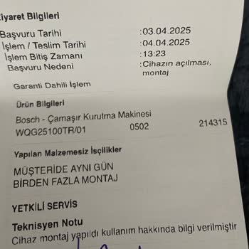 Bosch'tan Arızalı Ve Yanlış Ürün, Değişim Talebine Red!