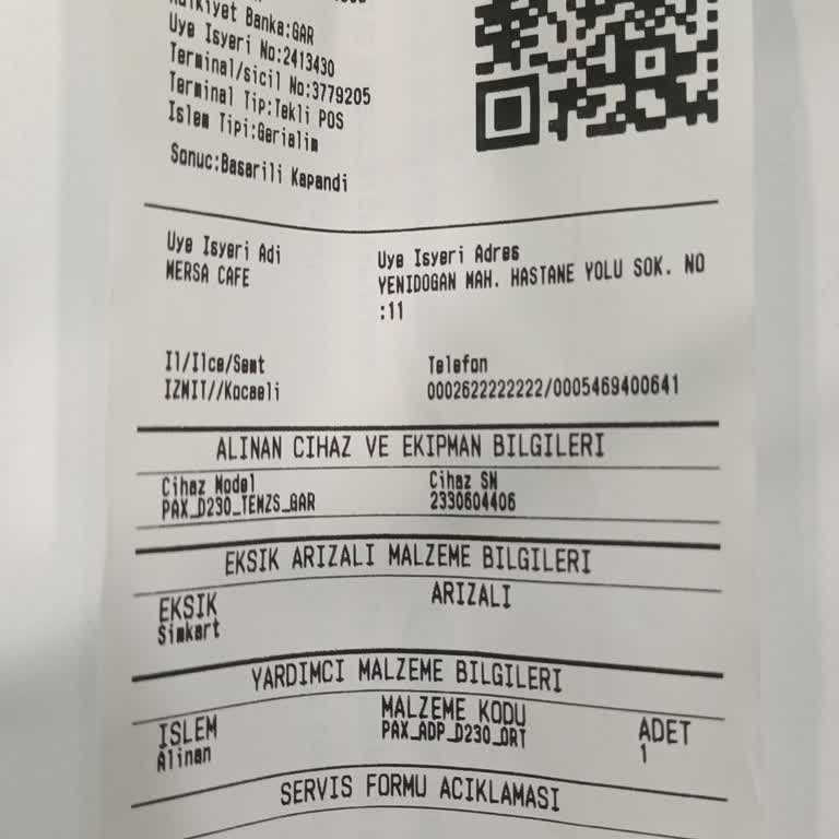 Teslim Edilen POS Cihazı İçin Haksız Ücret Kesintisi