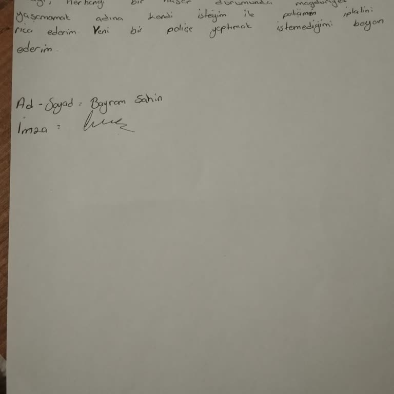 Sigorta İptali Sonrası Param İade Edilmedi