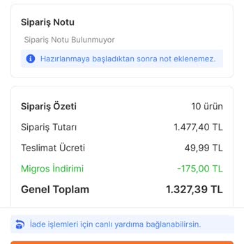 Migros Sanal Markette İade Edilen Param Hala Hesabıma Geçmedi