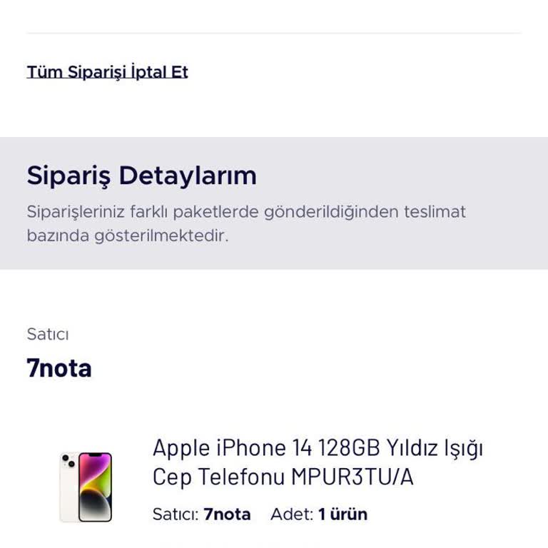 Siparişim İptal Edildi, Çözüm Sunulmadı