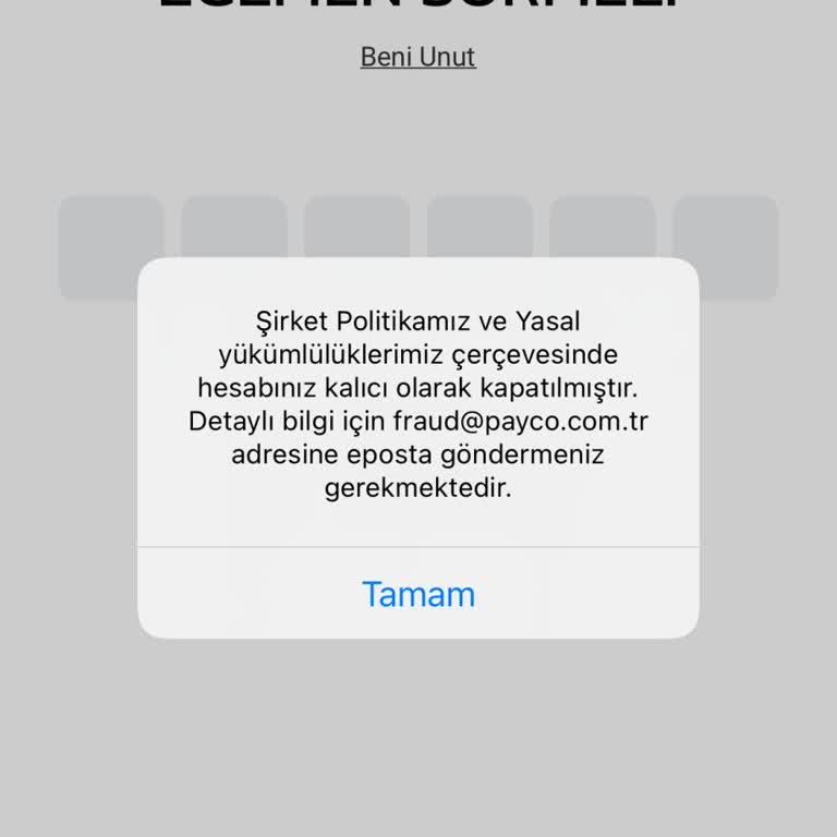 Haksız Yere Kapatılan Payco Hesabımdaki Param İade Edilmiyor