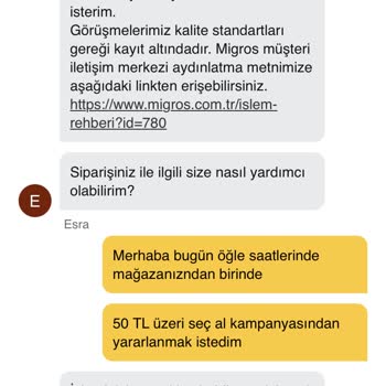 Migros Kampanya Hakkım Engellendi, Müşteri Hizmetleri İlgisiz Kaldı