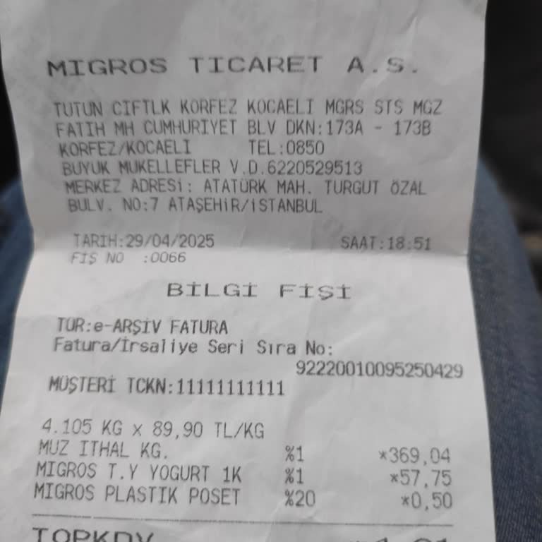 Migros'ta Muz Tartı Farkı Ve Sorunlu İade Süreci