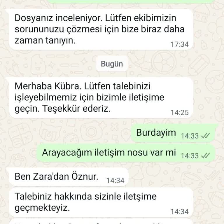 Zara Üzerinden Onaylanmayan Ödeme Ve Yetersiz Destek