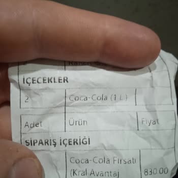 Burger King Siparişimde Eksik Kola Ve Yanlış Ürün Teslimatı