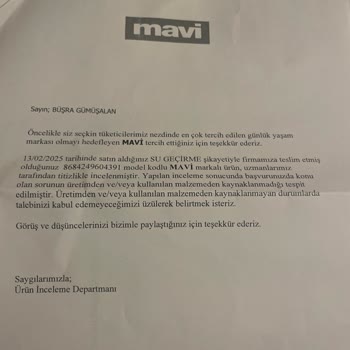 Su İtici Özellikli Mont Su Geçiriyor, İade Kabul Edilmiyor