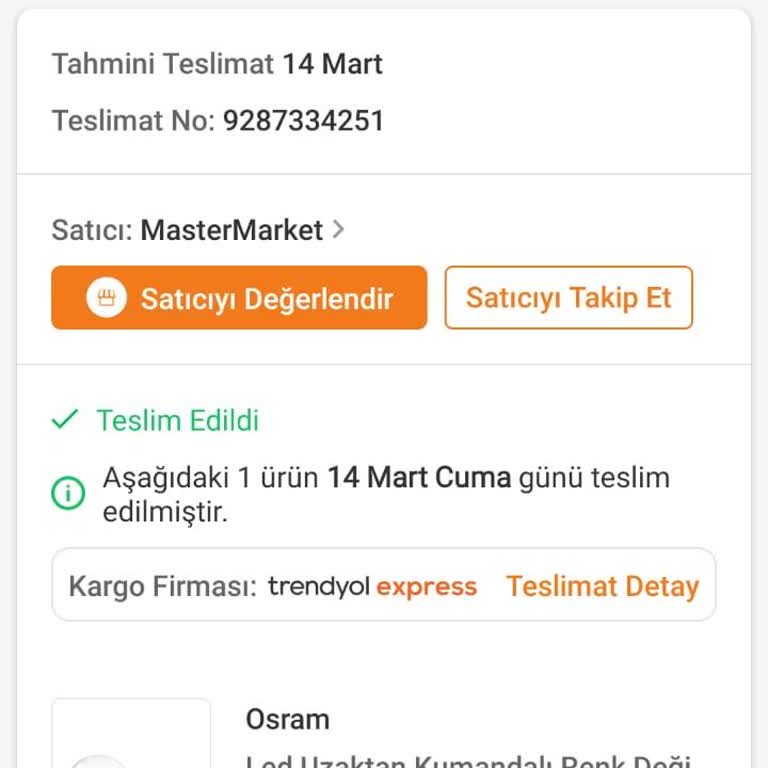 Yeni Alınan RGB Osram Ampul Renk Değiştirmiyor
