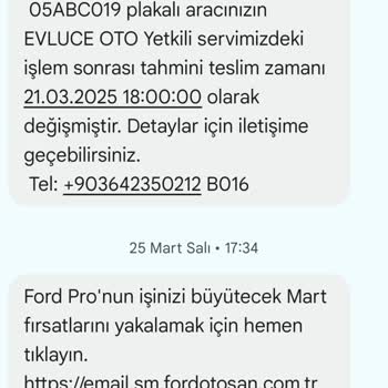Ford Courier Aracımın Motor Arızası Ve Servis Sürecinde Bilgilendirme Eksikliği