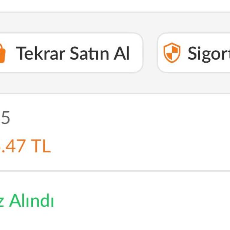 Sipariş Verildi Ama Ürün Ve Detaylar Görünmüyor
