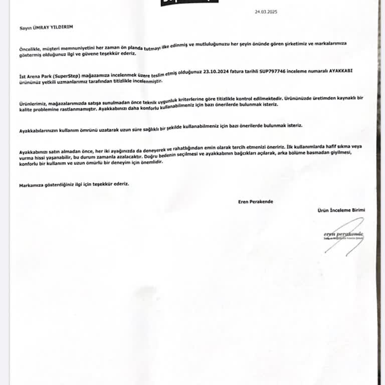 Aldığım Ayakkabı Ayağımı Yara Yaptı, İade Talebim İki Kez Reddedildi